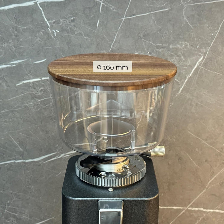 KRONENSCHLUSS Barista - Made in Germany Mühlendeckel | ECM | für 500g Bohnenbehälter | Nussholz, Nus