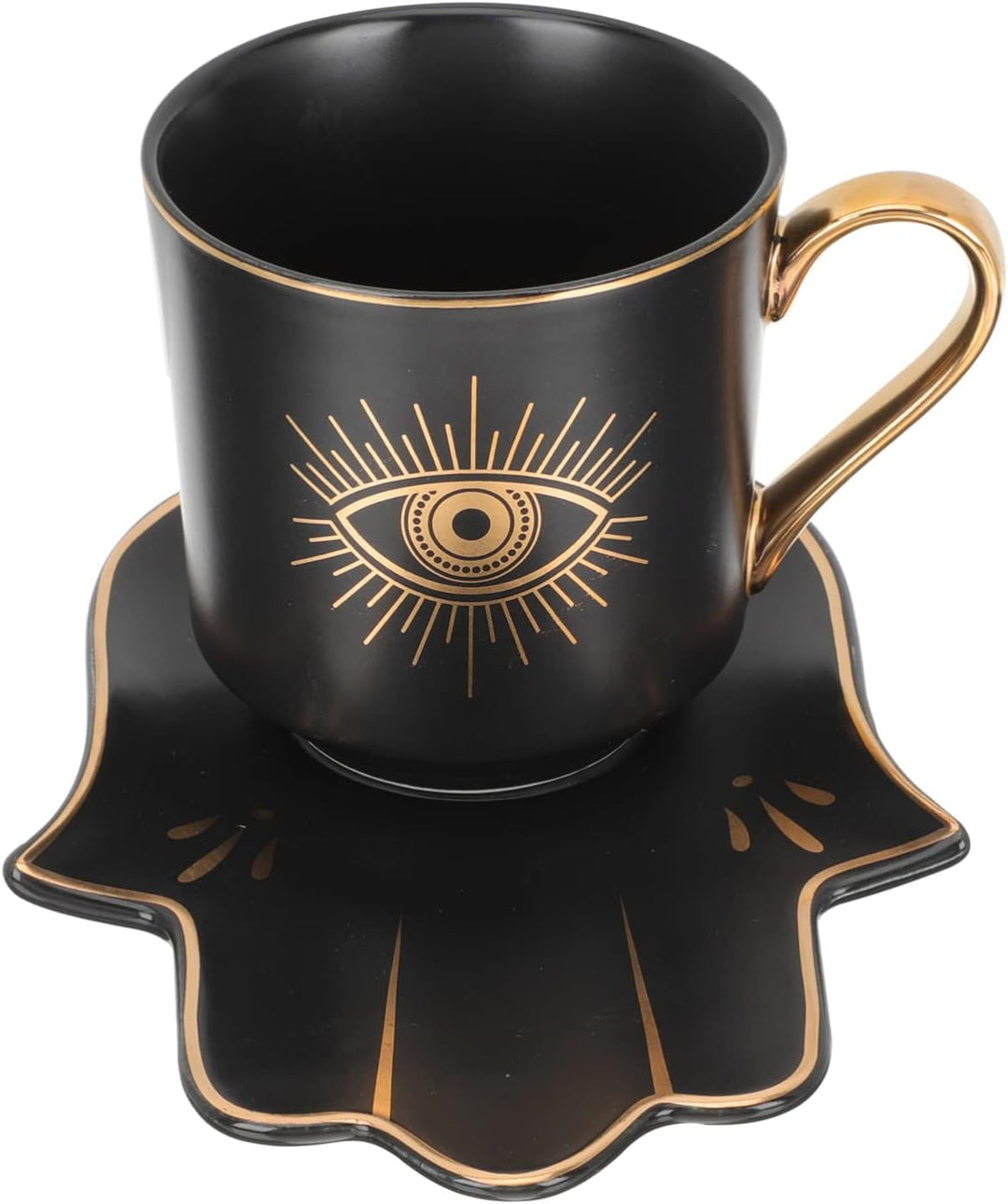 Cabilock Keramiktasse Teetasse Evil Eye Kaffeetasse Set Espresso Tasse Kaffeetasse Türkische Amulett