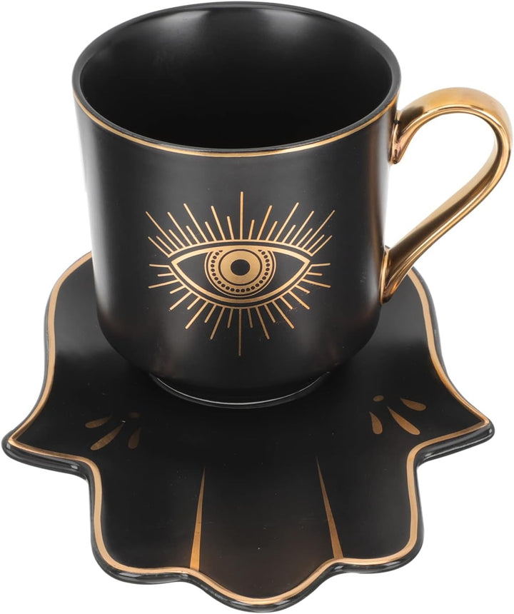 Cabilock Keramiktasse Teetasse Evil Eye Kaffeetasse Set Espresso Tasse Kaffeetasse Türkische Amulett