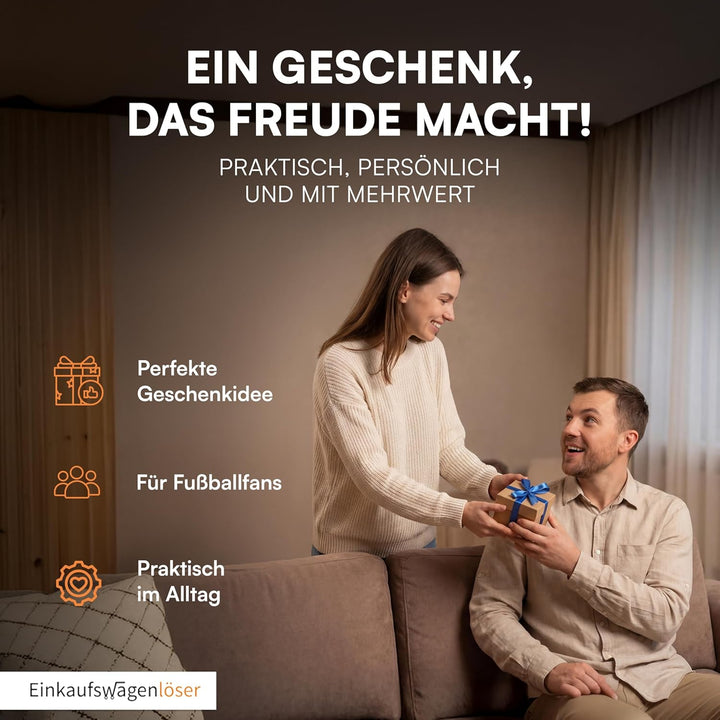 Einkaufswagenlöser ® Fussball Trikot Deutschland/Schlüsselanhänger Einkaufschip mit Schlüsselfundser