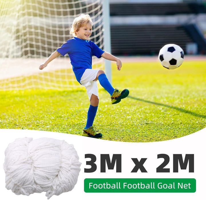 Fussballtor Netz, 3x2m Fussballtornetz Soccer Goal Net Tornetze Ersatznetz Fussball Tor Match Werkze