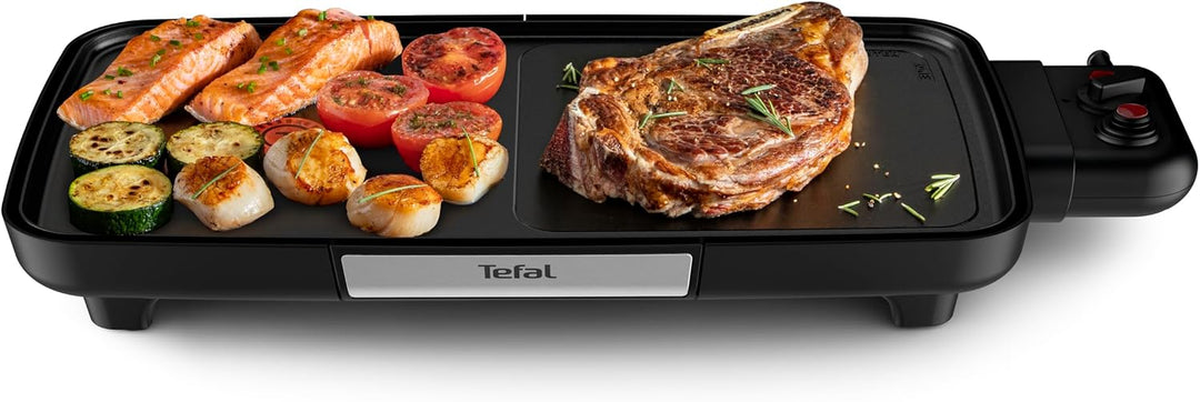 Tefal CB6418 BBQ Booster Tischgrill | Power-Boost-Zone | 2200 Watt | Antihaftbeschichtung | 6 Stufen