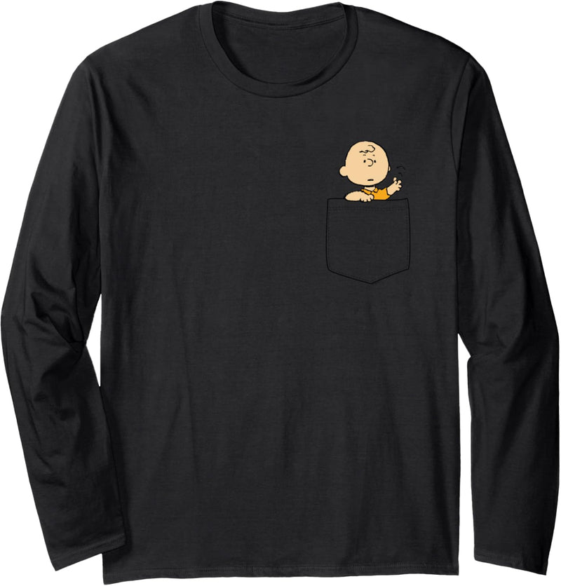 Peanuts Charlie Faux Pocket Langarmshirt