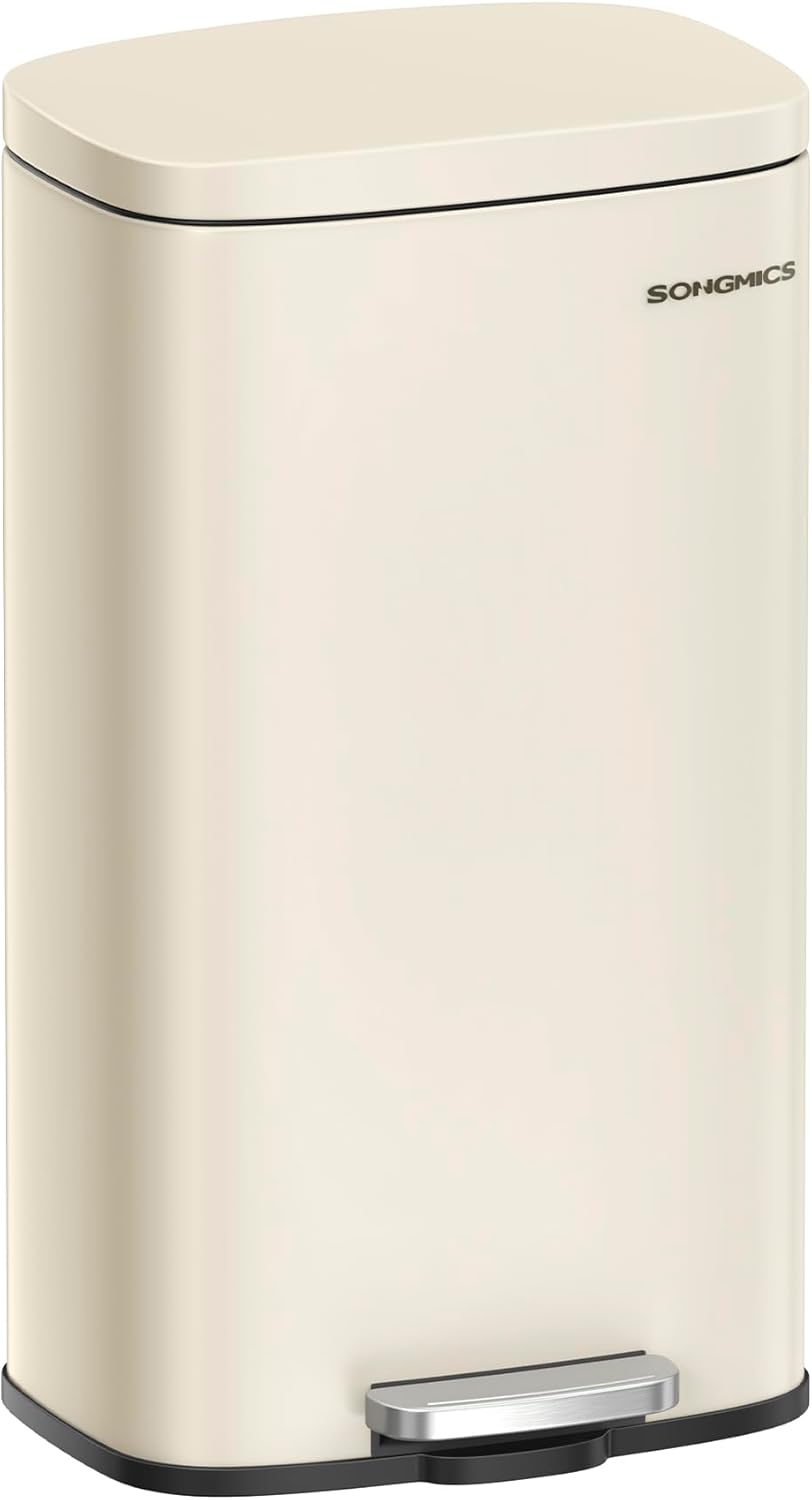 SONGMICS Mülleimer Küche, 30 Liter, Abfalleimer, Tretmülleimer, Küchenmülleimer mit Softclose-Deckel