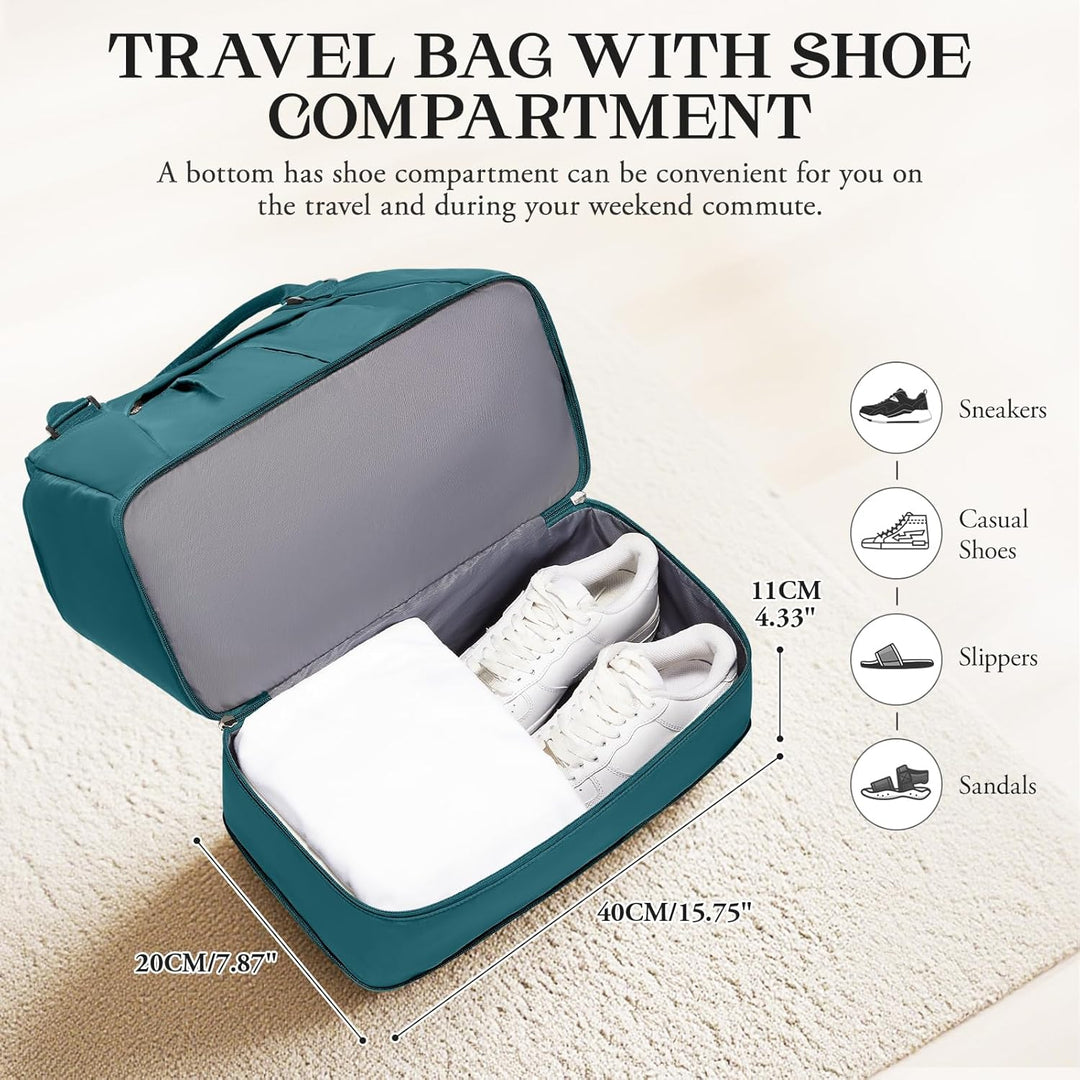 SEAFEW Reisetasche 24L, 40x30x20 Ryanair Handgepäck Tasche für Flugzeug Weekender Sporttasche Damen