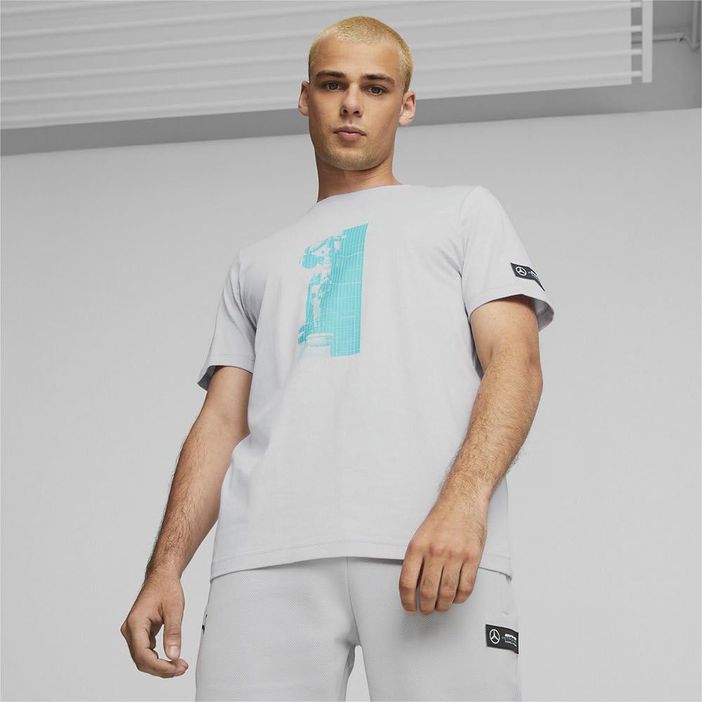 PUMA Mercedes T-Shirt grün MAPF1 ESS.Car Tee Motorsport Fan Jersey L Mercedes Team Silver, L Mercede