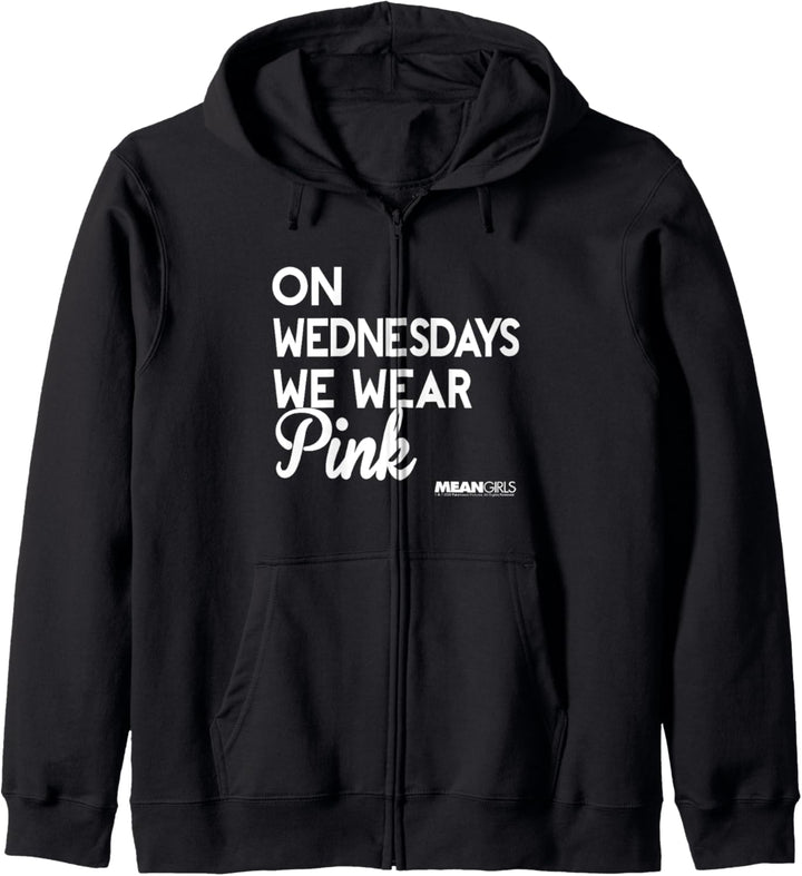 Mean Girls On Wednesday We Wear Pink Multi Font Kapuzenjacke