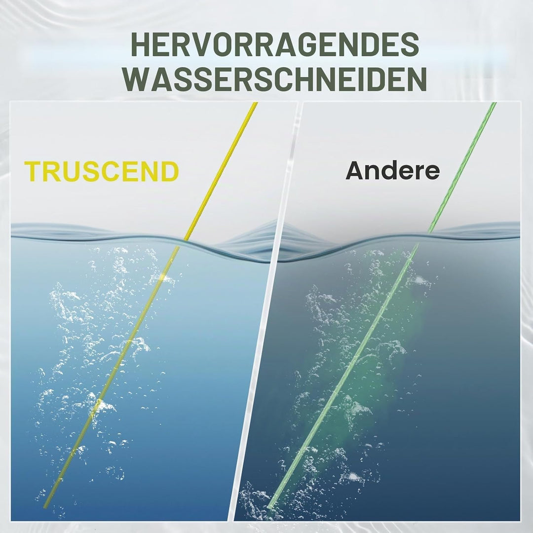 TRUSCEND Geflochtene Angelschnur 8fach, Angelzubehör Angelschnur geflochten glatt und ultradünn, PE