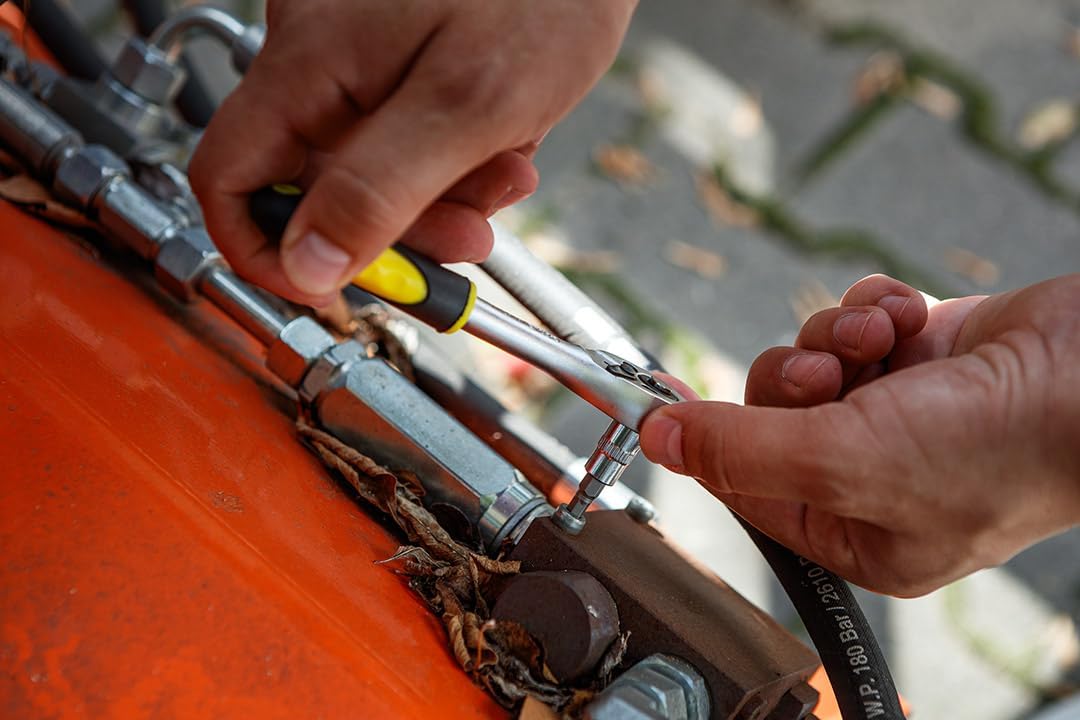 TOPEX Werkzeugkoffer 219-tlg: 1/2", 3/8", 1/4" Nüsse, Ratschen, Bits, Knarrenkasten, Für Kfz, Werkst