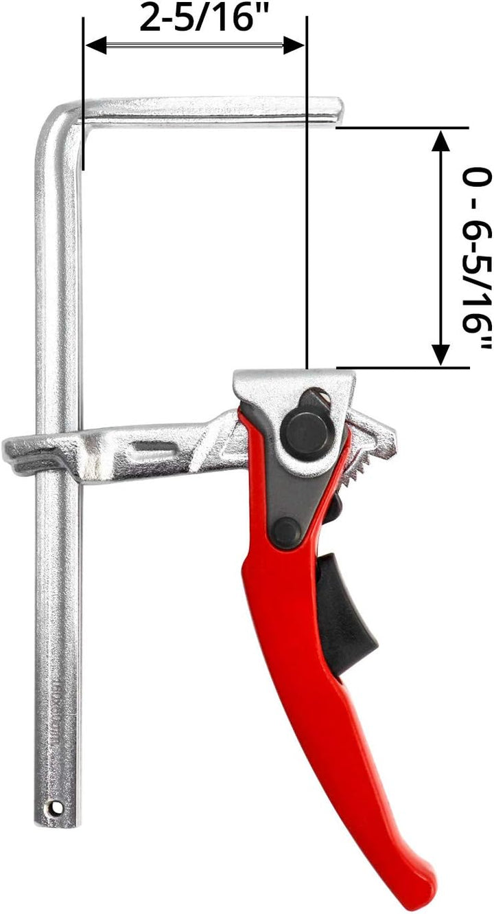 QWORK® Zwinge, Tischzwinge, Hebelzwinge, Schnellspanner mit 160mm Kapazität und 60mm Kehlentiefe zum