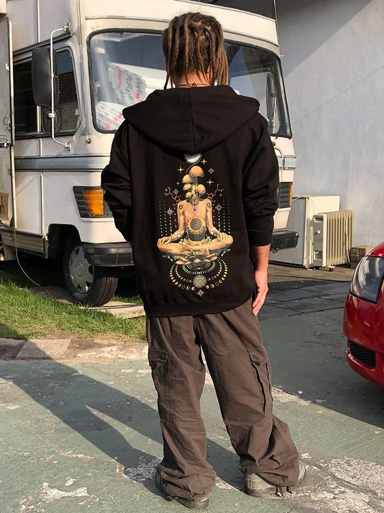 Mushroom Head Sweatshirt-Jacke schwarz (M), M