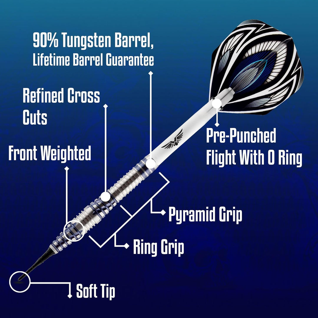 Shot! Dart Birds Of Prey I Falcon Front Weighted 19g Softdart