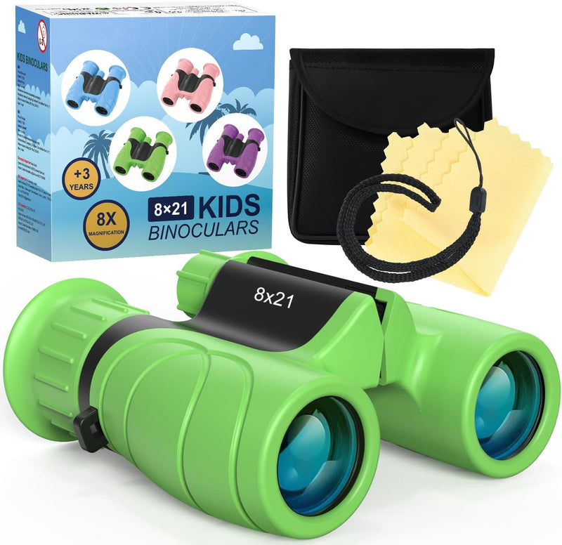 Kizplays Fernglas für Kinder, 8x21 Ferngläser Klein Fernglas Klein für Erwachsene und Kinder, HD Fel