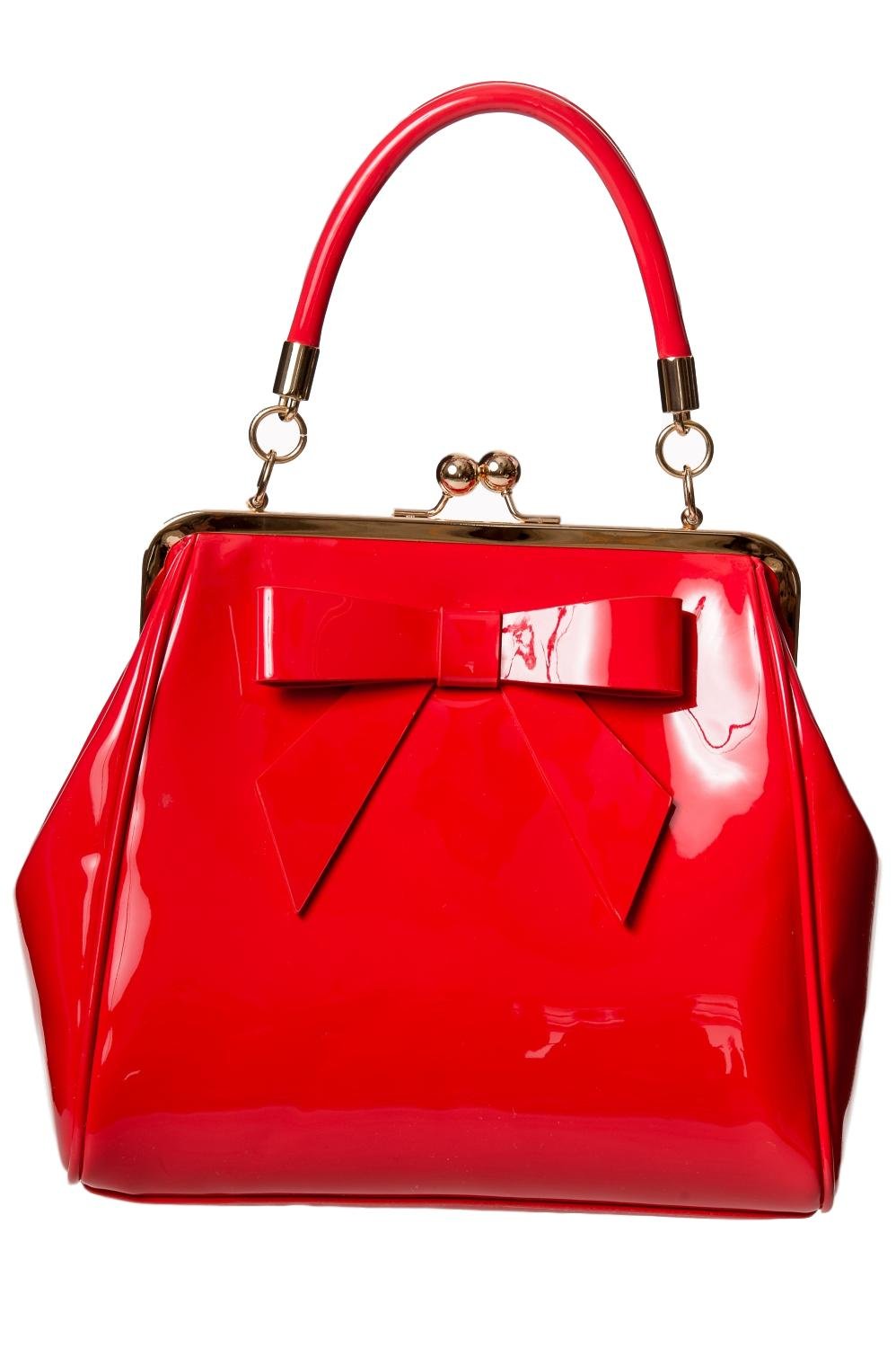 Banned Apparel American Vintage 50s Rockabilly glänzend handtasche - Rot