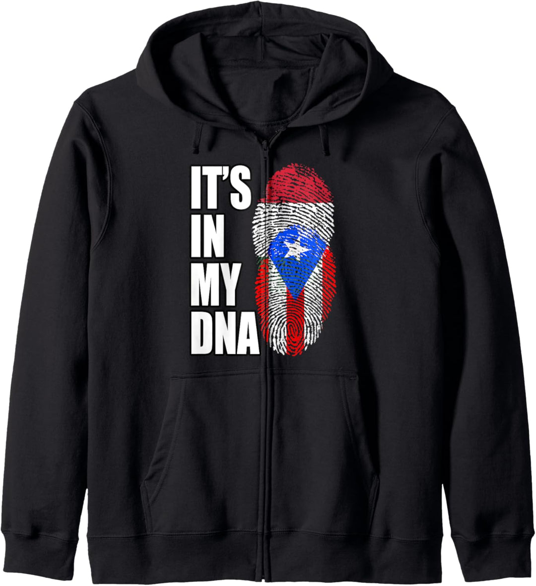 Ungarische und Puerto Rican Mix DNA Flag Heritage Kapuzenjacke