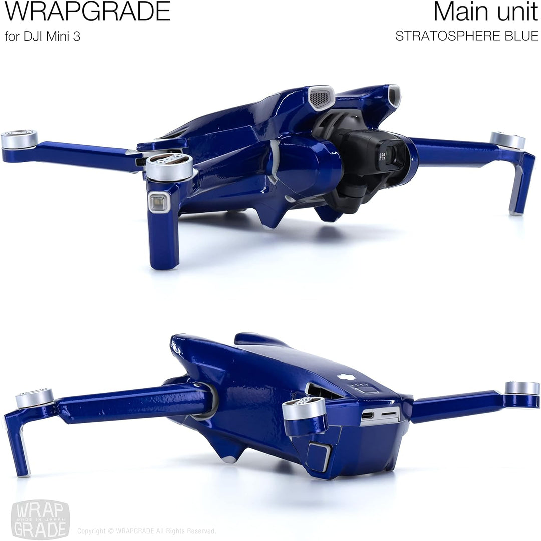 WRAPGRADE Skin Kompatibel mit DJI Mini 3 (Stratosphere Blue)