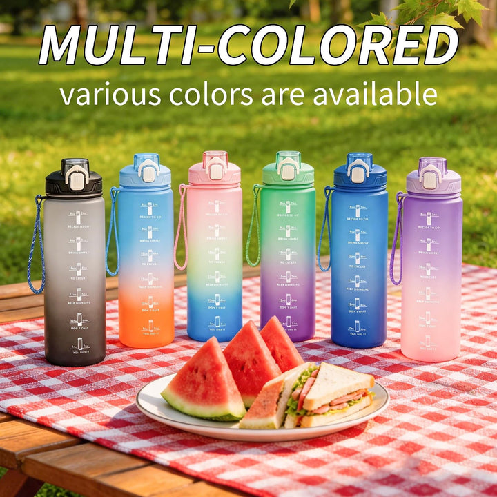 YC Kitchen Trinkflasche 1L – Wasserflasche 1L, auslaufsichere und BPA-freie Trinkflasche sport - Was