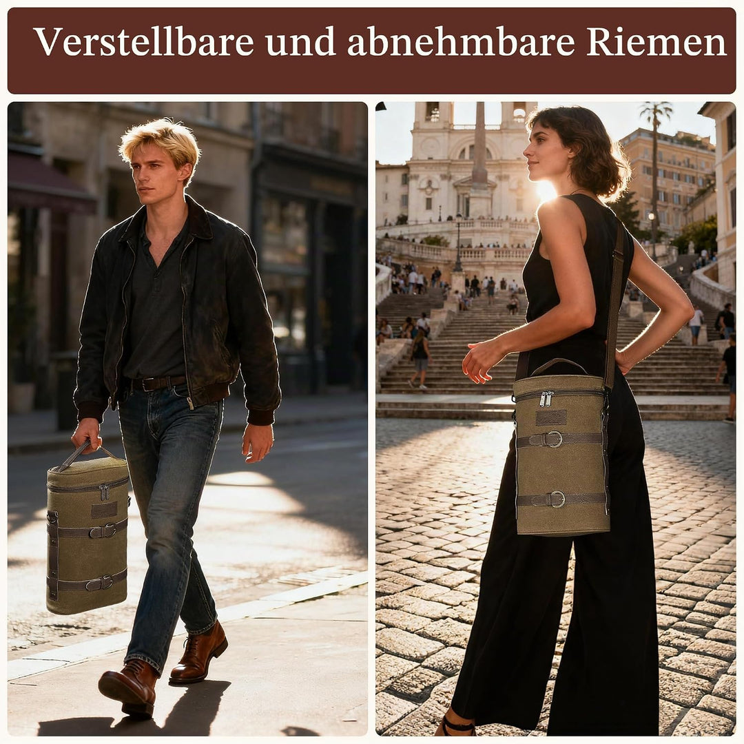Kato Flaschentasche für 1 Flasche Kühltasche für Wein Bier Getränke Outdoor Tragetasche mit Trennwan
