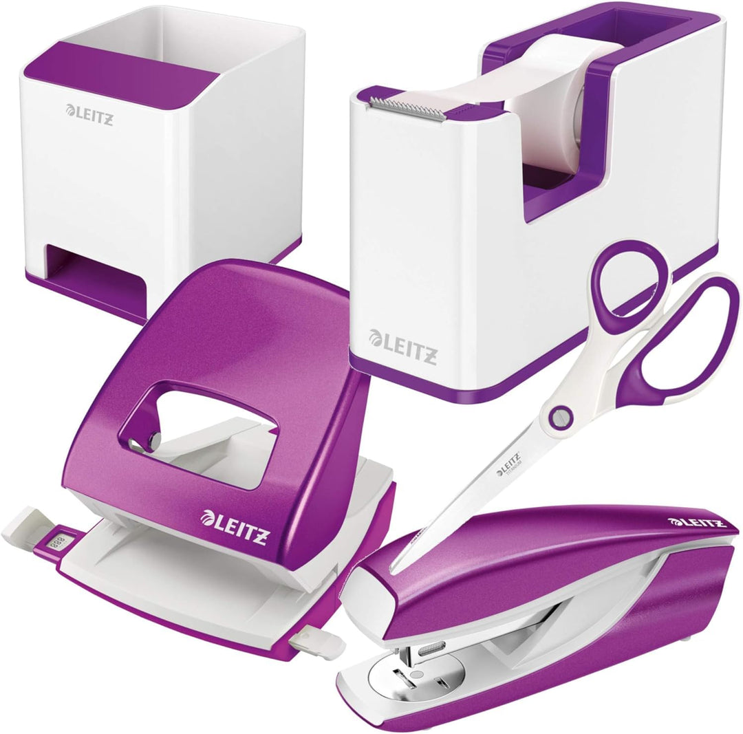 Leitz WOW Schreibtisch Accessoires (Violett, Komplett - Set) Komplett - Set Violett, Komplett - Set