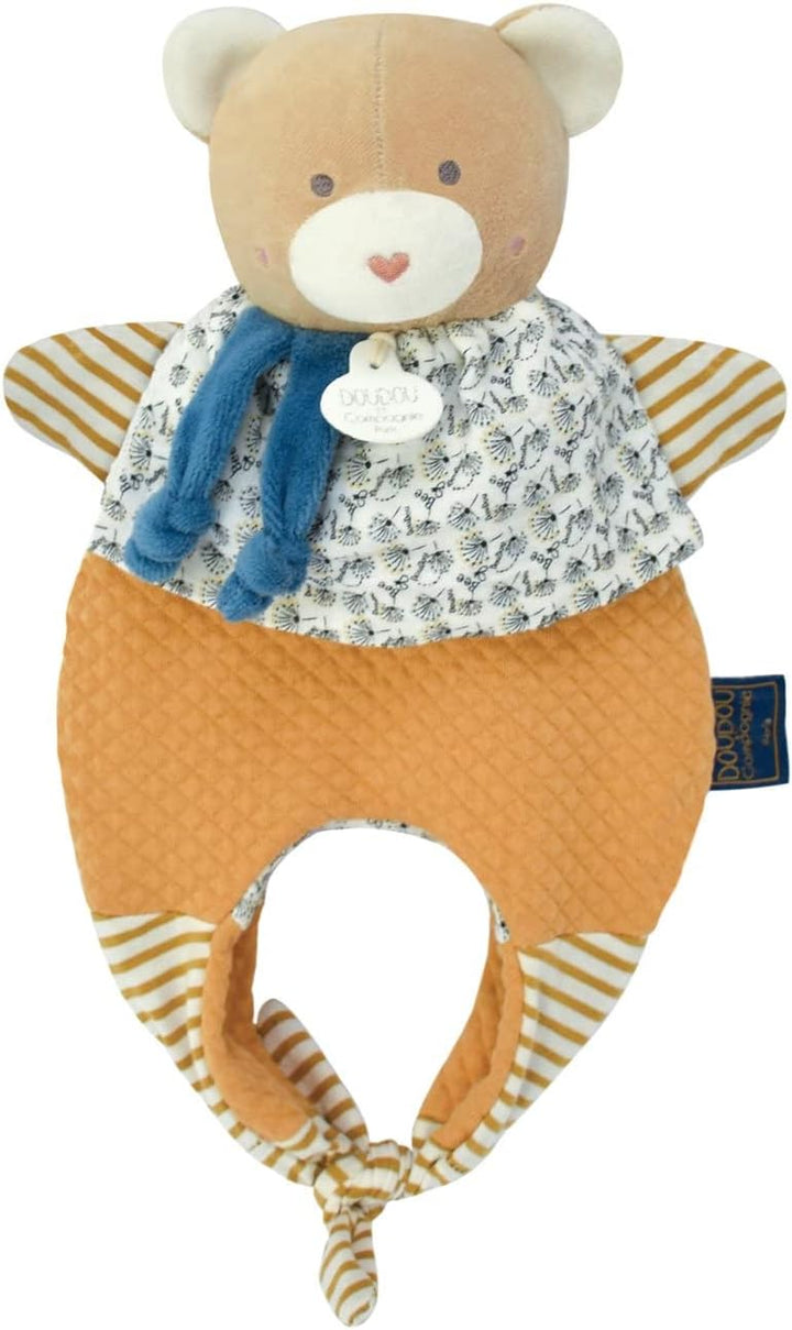 Doudou et Compagnie - Kuscheltier Bär – Kuscheltasche – Braun – 30 cm – Kuscheltier Spass – DC3823 B
