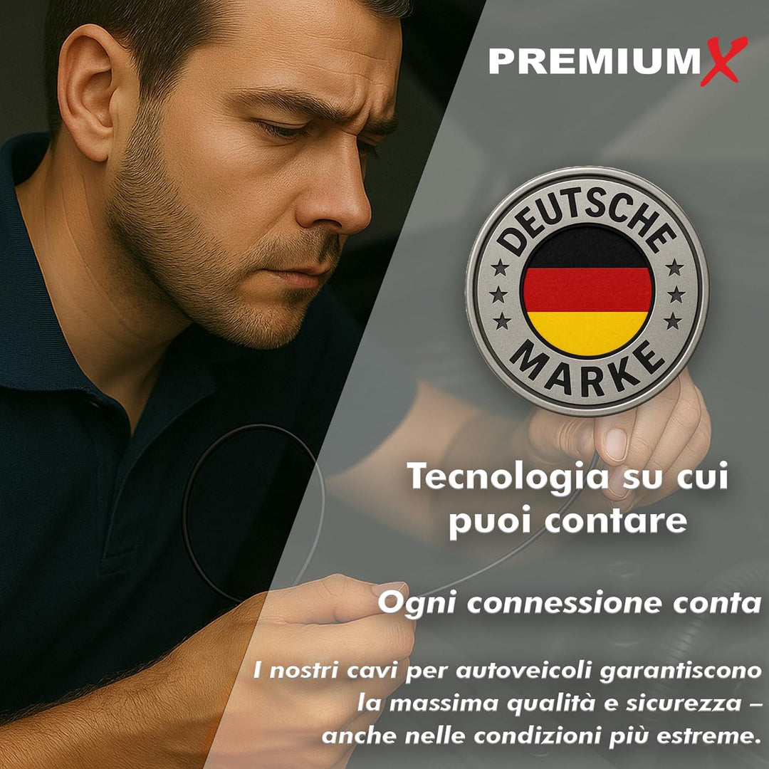 Premium X Fahrzeugleitung FLRY-B 20m 2,5mm² Schwarz I Flexible KFZ Kabel Litze I asymmetrisch konstr