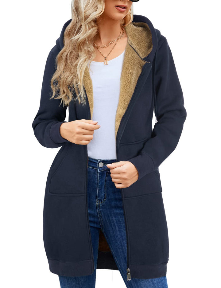 Svanco Damen Hoodie Kapuzenpullover Sweatshirt Langarm Pullover Langen Mantel Jacke Tops Outwear für
