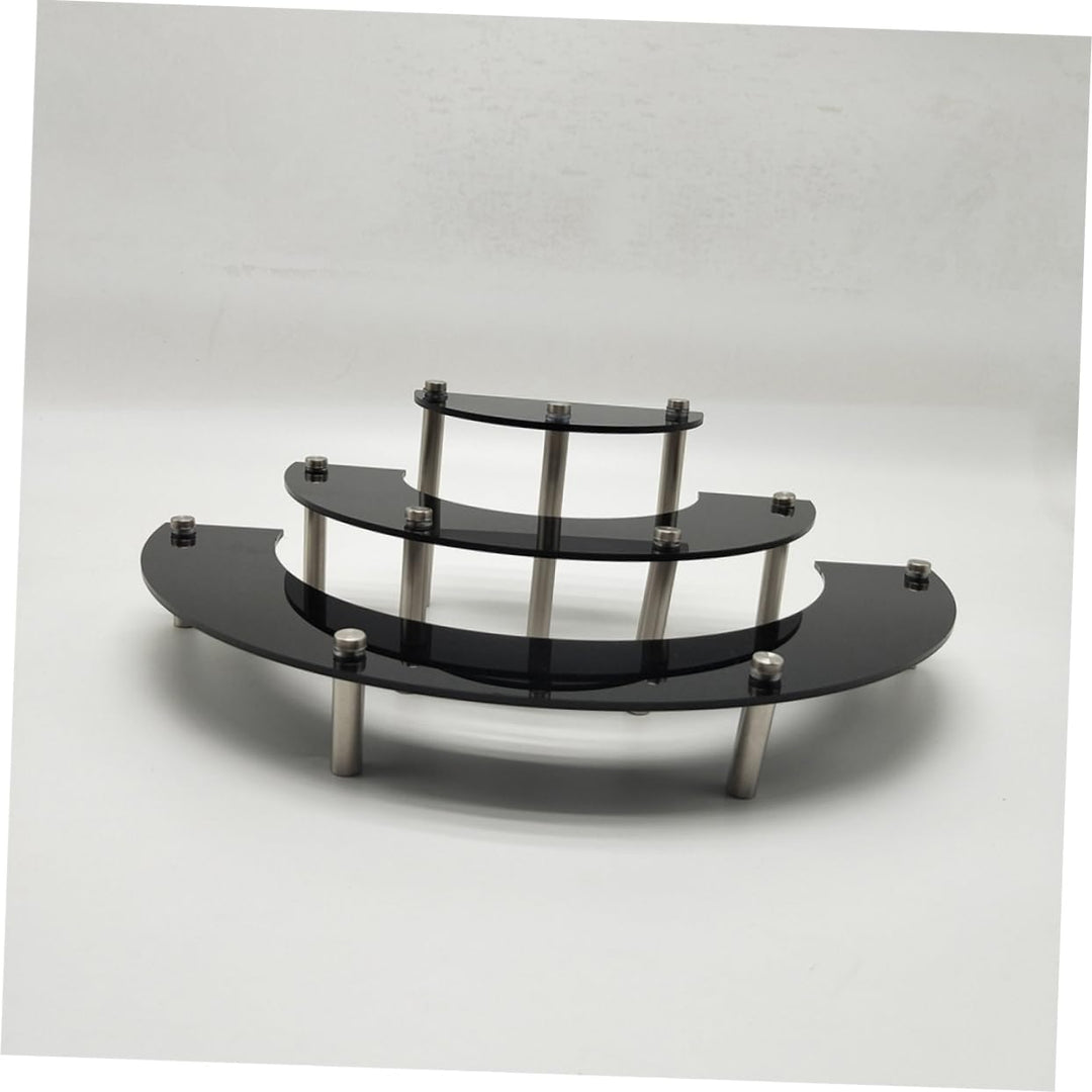 BESTonZON Cupcake-ausstellungsständer Dessertturm Kuchenplatte Aus Acryl Schwarz Für Party-dekoratio
