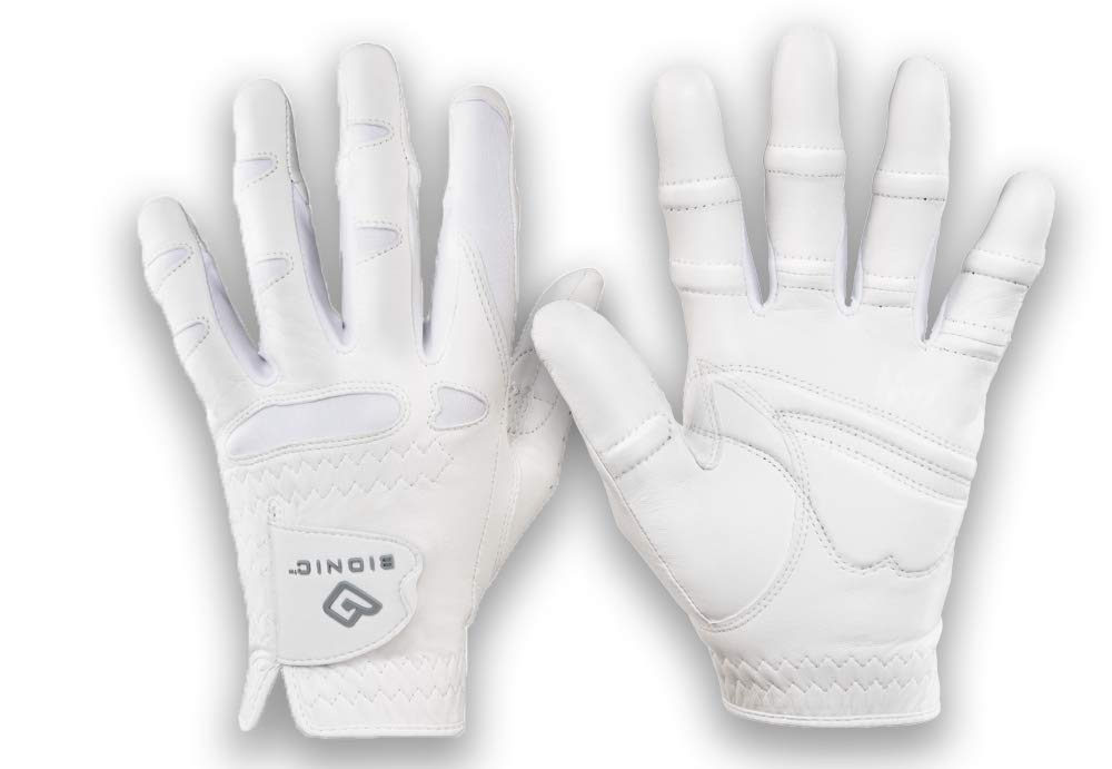 BIONIC Glove Ladies Stablegrip with Natural Fit Golf Glove Regular, White L Links, L Links