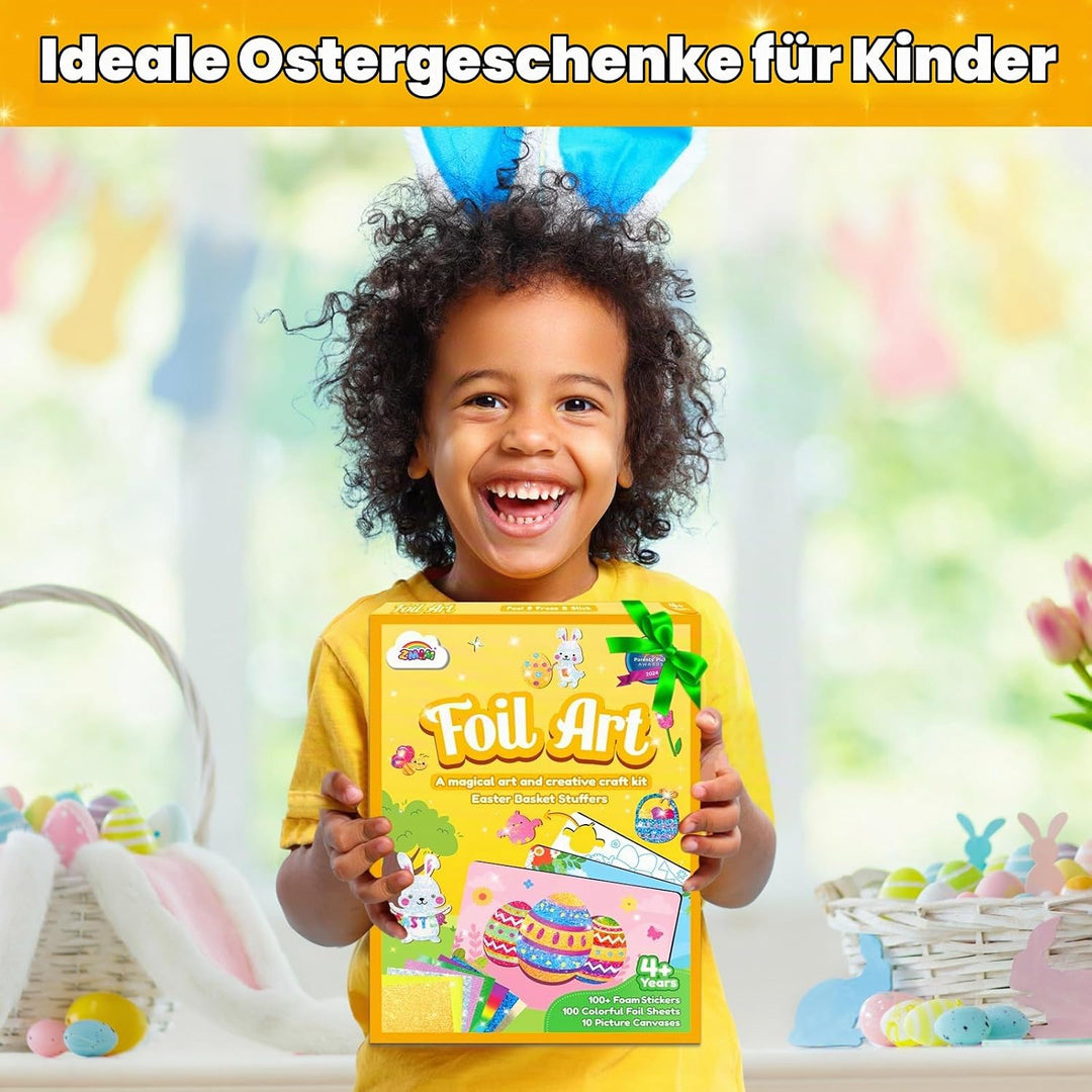 ZMLM Art Craft Toy Gift: Folienspass-Einhorn-Prinzessin-Bastelset für Mädchen im Alter von 4–9 Jahre