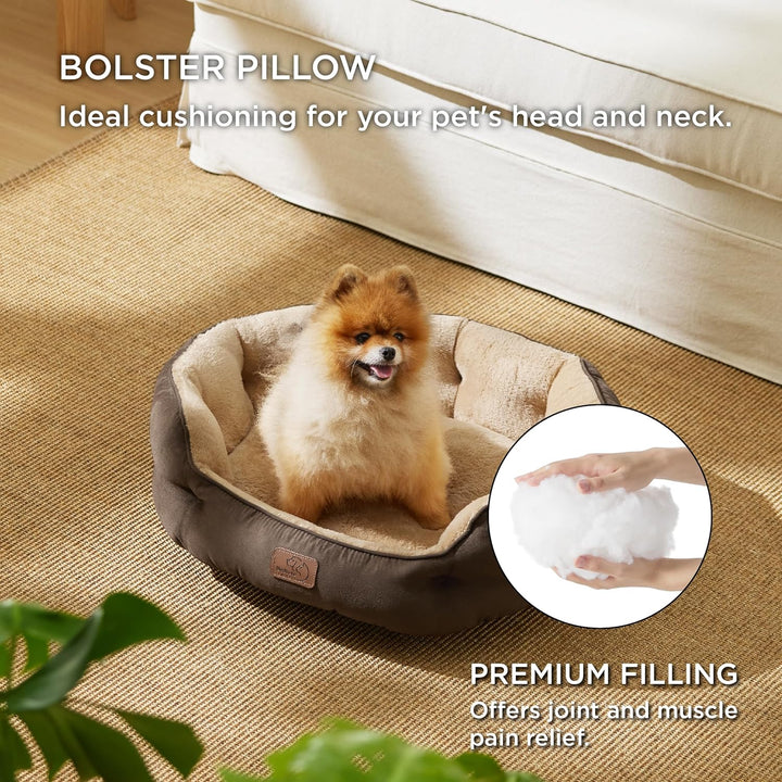 BEDSURE Katzenbett waschbar Katzen Bettchen - 63x53x20cm Katzenbett mit zweiseitig Innenkissen Katze