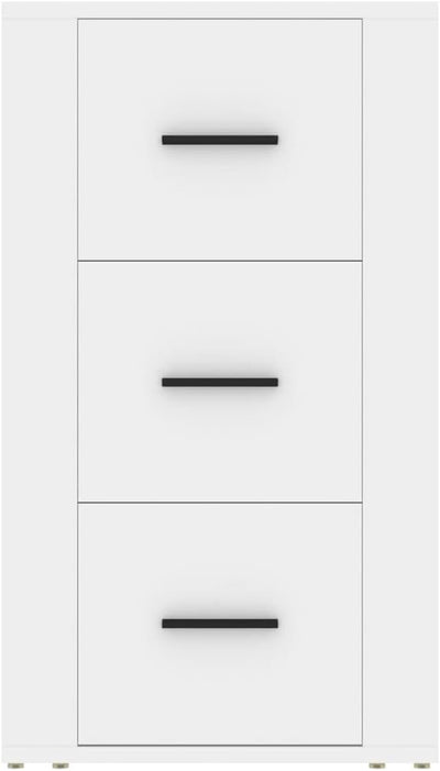 FIRBNUS Bücherschranks 40x33x70 cm Seitenschrank mit 3 Schubladen Beistellschrank Schubladenschrank
