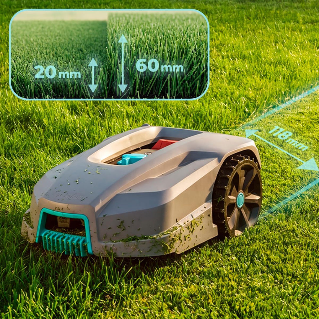 Cecotec Rasenmähroboter mit App Conga Grasshopper 800 Connected. Digitaler Brushless Motor, Flächen