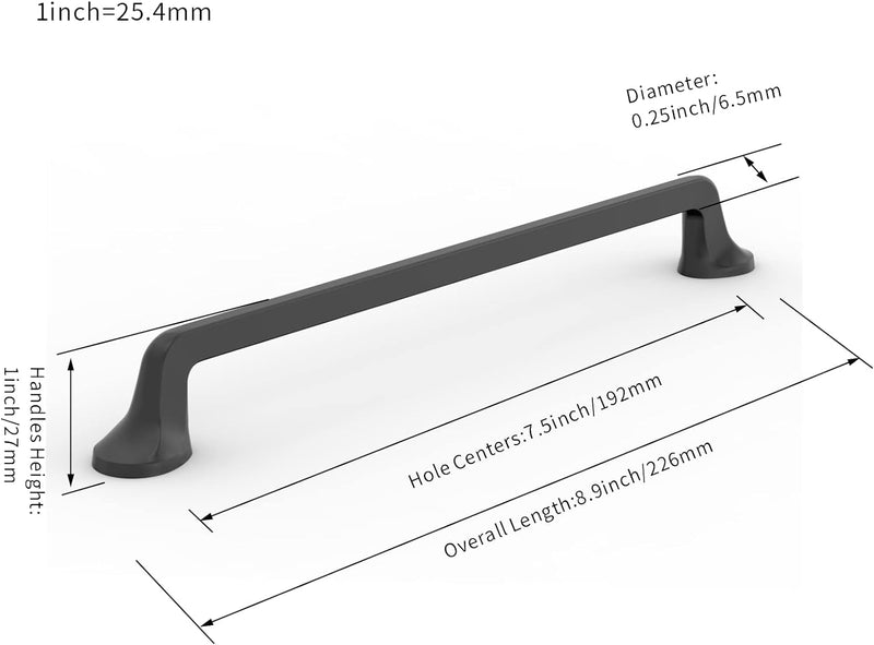 FURNIWARE 10 Stück Möbelgriffe Schrankgriffe Küchengriffe Griffe Möbel Schubladengriffe Griffe für K