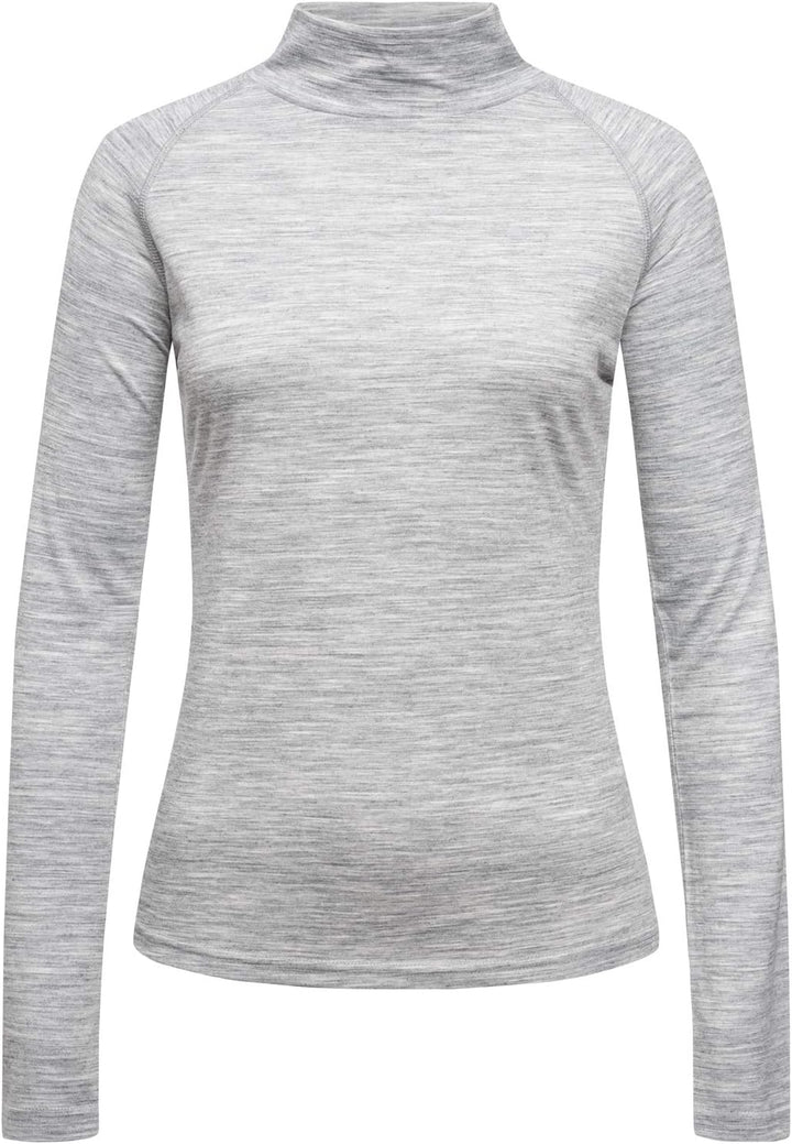 super.natural Damen Rollkragenpullover, Mit Merinowolle, M BASE TURTLE NECK 175 Hellgrau L, Hellgrau