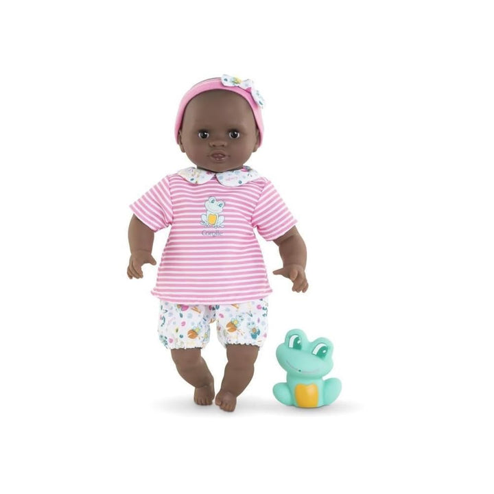 Corolle erste Babypuppe, Baby Bain, 9000100660 Badebaby Alyzée, Weichkörper-Badepuppe mit Badetier,