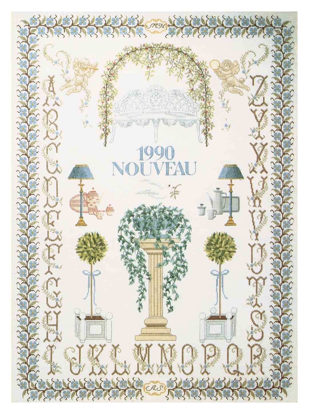 Thea Gouverneur - Kreuzstich-Set - Probenehmer - Leinen - 32 Count - Für Erwachsene - 1090 Sampler,