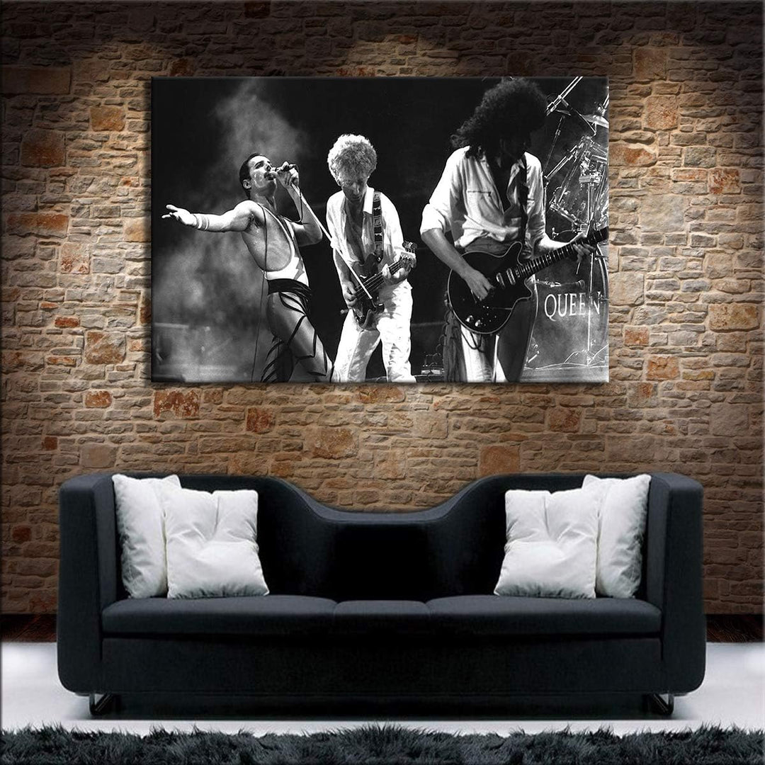 Julia-Art - Bilder Queen Freddie Mercury Sänger Band 100 x 70 cm Leinwandbild XXL - Wandbild 1 Teili