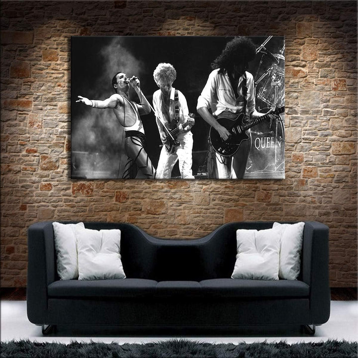 Julia-Art - Bilder Queen Freddie Mercury Sänger Band 100 x 70 cm Leinwandbild XXL - Wandbild 1 Teili