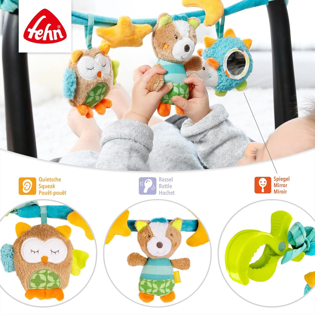 Fehn Kinderwagenkette Baby Mobile Sleeping Forest – Babymobile Kette mit süssen Anhänger Figuren - B