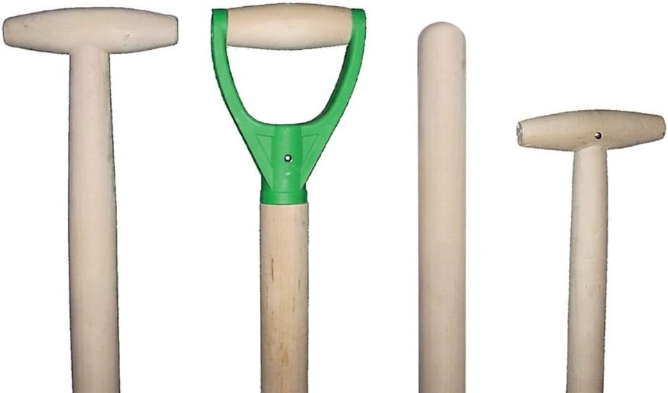laguz 3 x Spatenstiel Grabegabel Spatengabel Stiel Holzstiel T Griff 100cm Set Ø 38