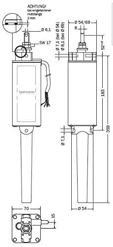 Motoröffner Spindelantrieb 230 V - 300 mm Hub - JMBB | JMBB Spindelantrieb für Lichtkuppeln und Lich