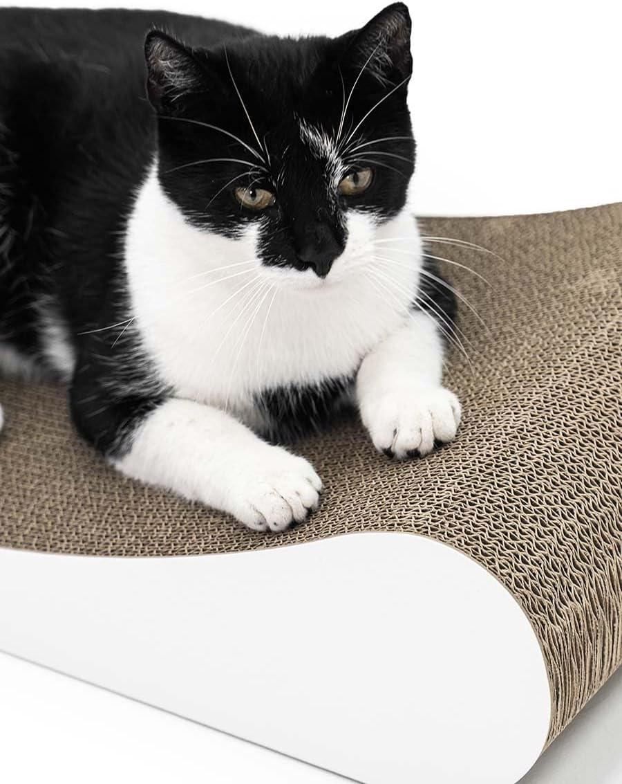 Petrebels Kratzpappe Lily 75, Katzen Kratzbrett aus sehr stabilem Karton, Kratzkarton 75 x 31 x 13 c