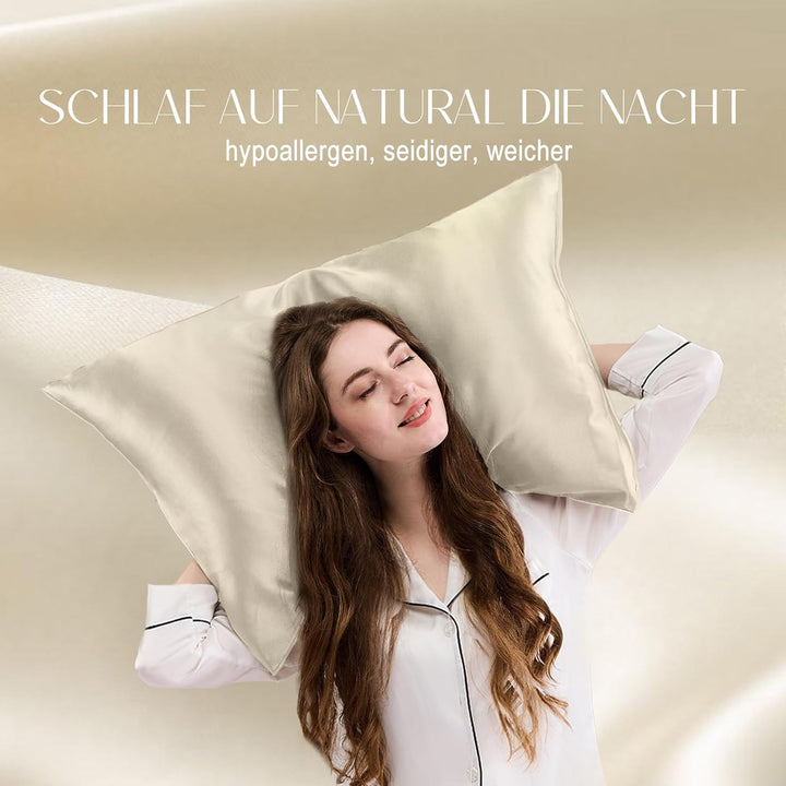 ZIMASILK Kissenbezug aus 100% Seide für Haare und Haut. Doppelseitige 19 Momme Reine Maulbeerseide K