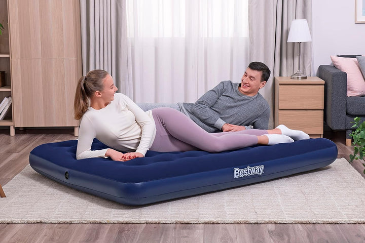 Bestway Luftbett Blue Horizon XT mit externer Elektropumpe Double XL/Lo 191 x 137 x 22 cm & Luftbett