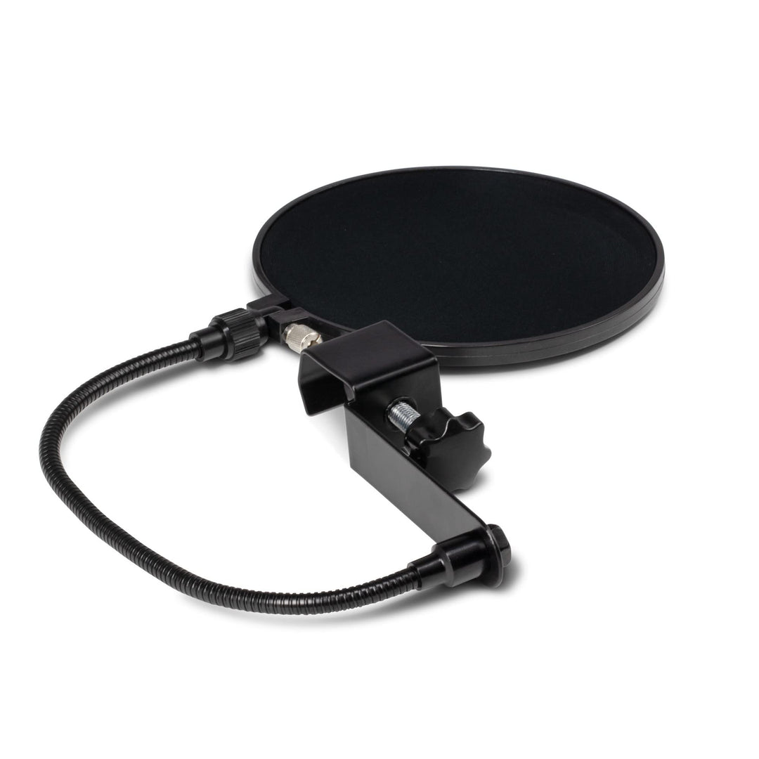 Adam Hall Stands D 910 - Pop Filter, Doppelter Nylonschirm, Kunststoffrahmen, schwarz kleine Version