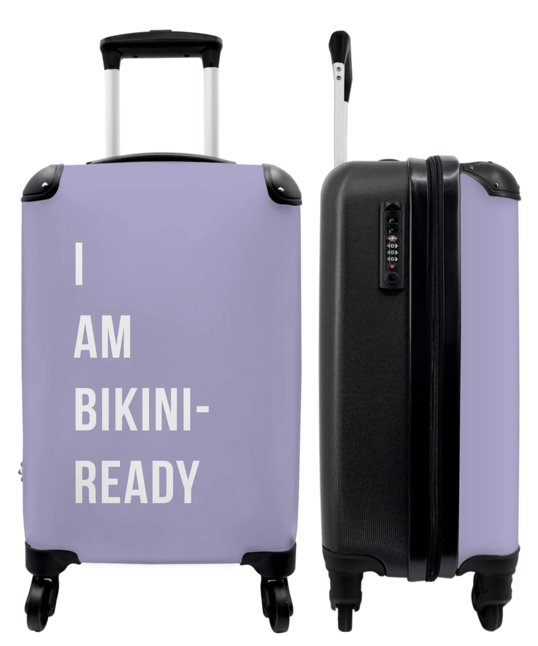 NoBoringSuitcases.com® Koffer Handgepäck Trolley Rollkoffer Kleine Reisekoffer mit 4 Rollen - Ich Bi