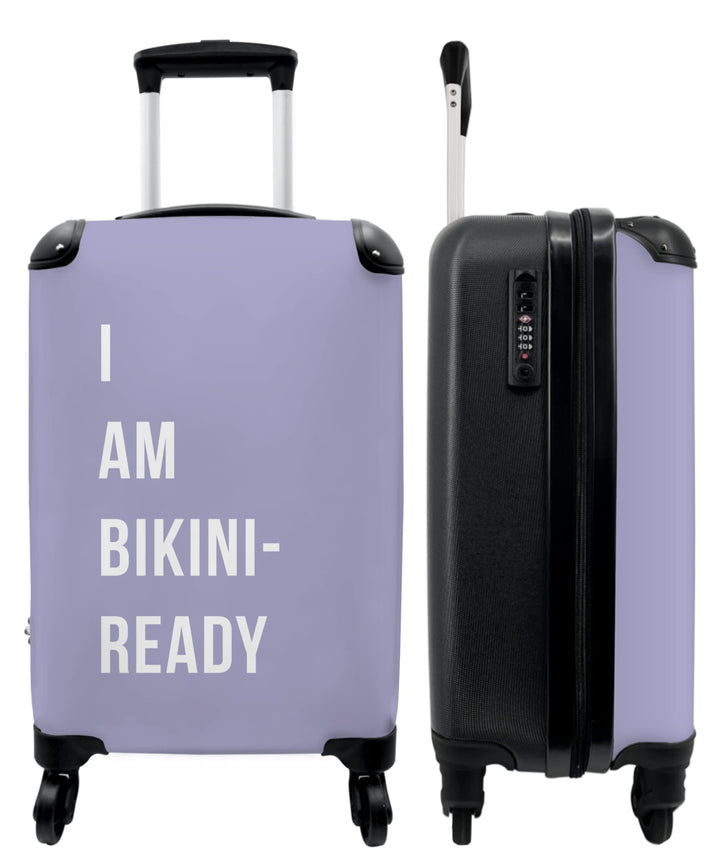 NoBoringSuitcases.com® Koffer Handgepäck Trolley Rollkoffer Kleine Reisekoffer mit 4 Rollen - Ich Bi