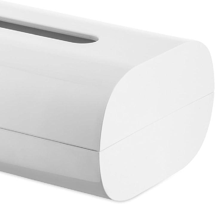 Alessi "Birillo" Papiertaschentuch Behälter aus PMMA, weiss, 24 x 13 cm, h 8 cm, Weiss