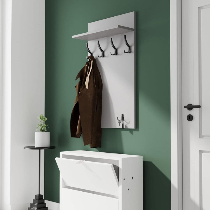AKKE 100x60 | MAXI Garderobenpaneel Wandgarderobe Garderobe Wandpaneel Kleiderstange CHROM | LIGHT G