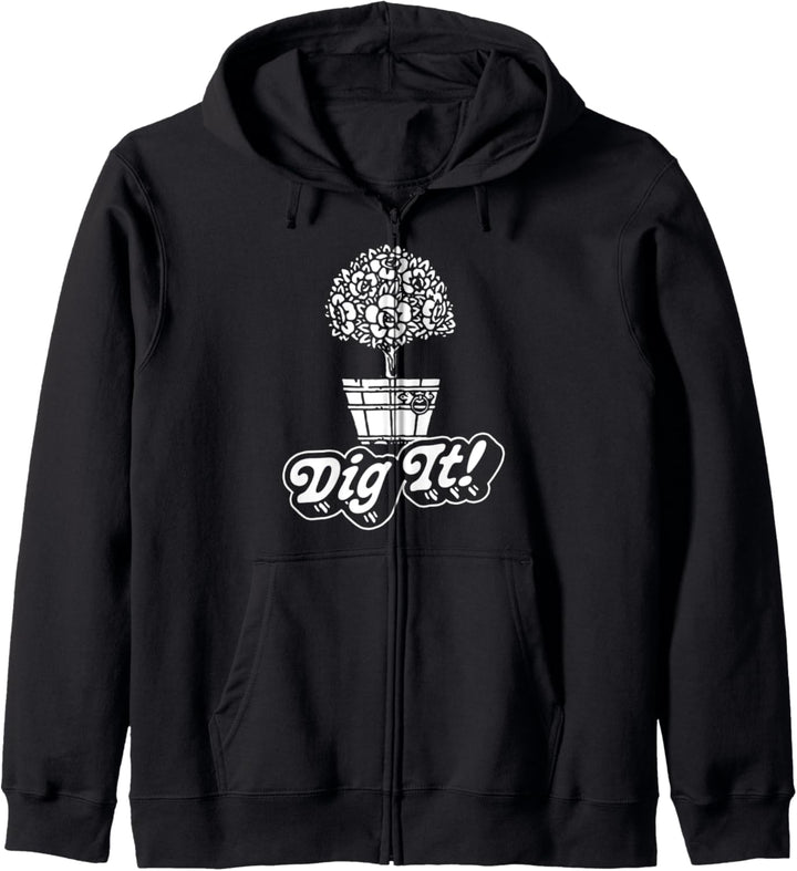 Dig It! Minimalist Gardening Shrub Simple Sketch Kapuzenjacke